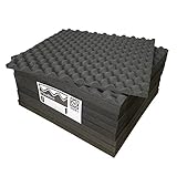 (ピコリコ) PicoRico 吸音 防音 ウレタンフォーム 波型 スポンジ ブラック 50cm × 50cm ×2.5cm 18枚 セット