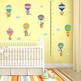 Butterflies Flower Wall Stickers Cartoon Animals Photo Frames Height Measurement Removable Wall Deca