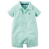 カーターズ Carter's ロンパース 前ボタン 半袖 綿100% Plaid Button-Front Romper 24M (83-86cm) [並行輸入品]