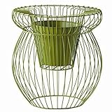 フラワーバスケット/植木鉢カバー スケルトンα 高さ72ｃm アイアン&樹脂製ポット 穴無 グリーン(緑) 〔ガーデニング用品/園芸〕 生活用品 インテリア 雑貨 花 ガーデニング プランター top
