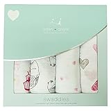 エイデンアンドアネイ ADEN+ANAIS おくるみ コットン 4枚セット 12種 クラシック モスリン スワドル (LOVEBIRD) [並行輸入品]