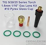CHNsalescom TIG用8個のTIG溶接トーチガスレンズパイレックスカップキットWP-9/20/25シリーズ1/16
