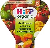 Hipp Organic Shell Pasta with Juicy Tomatoes & Courgettes 1-3yrs (230g) ジューシーなトマトとズッキーニ1-3Yrsとヒップ有機シ
