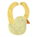 ベビー ビブ 柔らかい ダックデザイン　よだれかけ スナップ お食事用防水ビブ