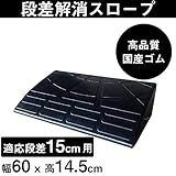 ゴム製段差プレート 段差15cm用 スタンダードタイプ 幅60cm (W600×D320×H145mm) 国産高質高弾力ゴム 消音段差プレート