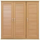 タンスのゲン 下駄箱 シューズボックス 幅90 ルーバータイプ タイガー ナチュラル 68110007 NA A1