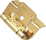Hickory Hardware P5710F-3 Semi-Concealed Full Wrap Hinge, Polished Brass by Hickory Hardware