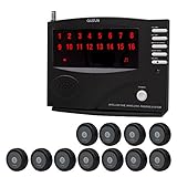 ワイヤレス チャイム コードレスチャイム 業務用 16ch 送信機 12個 黒 保証_92074-1-2