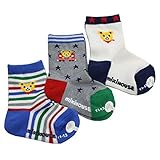 ミキハウス(mikihouse) ３Ｐソックスパック 靴下 (15-17ｃｍ, クルー-マルチ(87))