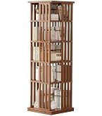 Amazon｜Mangowood 本棚 天然木製 回転式本棚 4段 - 大容量 コミック