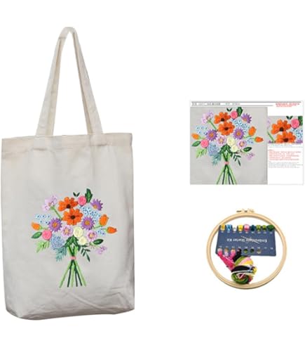 Amazon | (ADOSSY) 刺繍バッグキット 刺繍キット セット