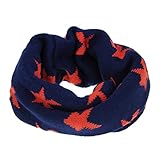 キッズ ニットマフラー ネックウォーマー 柔らか 筒形 首巻き 星柄 可愛い スキー小物 防寒 暖かい ベビー 子供 遊び お出かけ クリスマス 誕生日 男の子 女の子 秋冬 3カラー