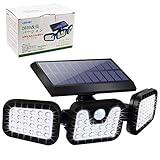 【改良バージョン】センサーライト ソーラーライト 人感センサー付き 74個高輝度LED 360度角度自由調整 太陽光発電 夜間自動点灯 IP