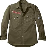 自重堂（Jichodo）Jawin 52104 長袖シャツ 【秋冬作業服】アーミーグリーン３Ｌ