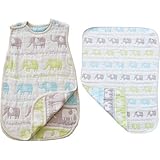 【セット買い】 サンデシカ スリーパー ふわふわ6重ガーゼスリーパー Mサイズ ぞうさん + ６重ガーゼケット