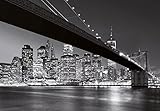 New York Poster Photo Wallpaper - Manhattan Skyline, Brooklyn Bridge, Henri Silberman 8-Part (145 x 