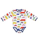 マリメッコ marimekko ロンパース 赤ちゃん ベビー 長袖 長袖ロンパース ブーブー 車 BODY VINDE BO BOO LONG SLEEVES 045644-013 80サイズ(約1歳