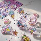 ぷにぷにシール かわいい ぷくぷく キャラクター 3D マシュマロ ふわふわ もちもち もっちりスクイーズ ステッカー デコレーション (水入りシール3枚セット)