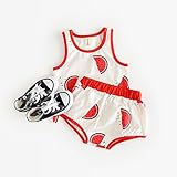 子供 夏服 ベビー 浴衣 カバーオール キャミソール パジャマ (男の子　女の子 ) (XL, 赤)