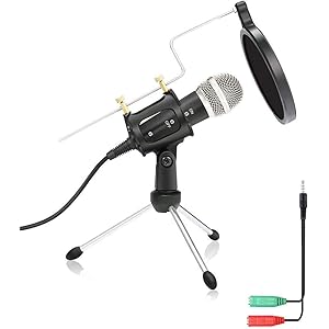 【2020最新版】スマホマイク コンデンサーマイク 小型スタンドマイク 卓上マイク カラオケ機器 レコーディング 録音…