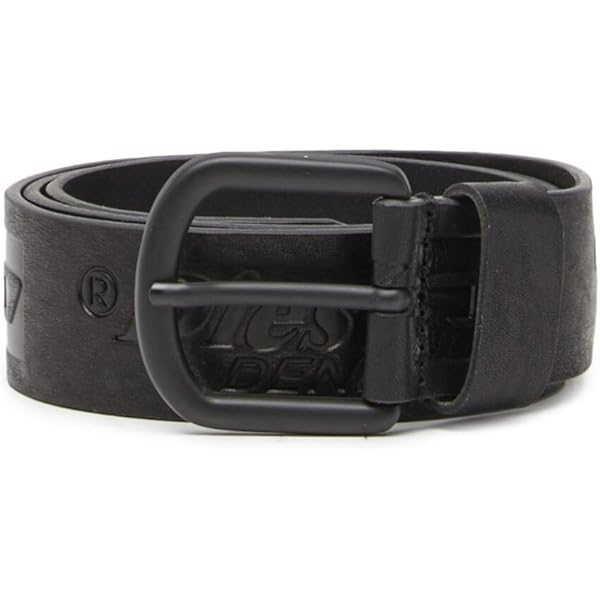 DIESEL　ベルト　ブラック Diesel Kids Oval D Buckle Leather Belts | Black | FARFETCH