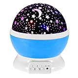 Jpamzceo USB プロジェクターランプ プラネタリウム 自動回転 DC-USB充電ケーブル付き 綺麗な星空 電池/USB給電 雰囲気作り 室内用 (ブルー)