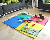 Formamide Non-Detectable Non-Toxic 24 X 24 X ~9/16 Extra Thick Rainbow Waterproof Playmats (Set of 4