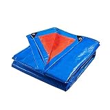 WUFENG オーニング 防水 厚い 防雨布 日焼け止め アンチサン 折りたたみが簡単 ポリエチレン プラスチック 屋外 桟橋 厚さ0.38mm 180g/M2 (色 : 青と​​白, サイズ さいず