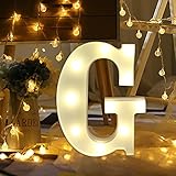 Transer Alphabet LED文字マーキーライト、LED暖かいホワイトライトUp Letters Sign forウェディング誕生日ホームパーティーバー装飾夜ライトランプ