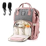 Perkisboby ママバッグ (ダークピンク＋グレー)