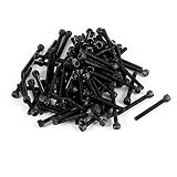 uxcell 100個ステンレス鋼皿六角ローレットネジM2.5x22mm