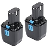 REEXBON 2個セット 日立工機 12V 2000mAh 互換バッテリー 電動工具用 高品質なニカド電池 300002, 300003, EB 12, EB 1224, EB 12B, EB 12