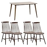 北欧調 ダイニングテーブル 5点セット Egill エギル コムバックチェアタイプ（テーブル1台、チェア4脚)