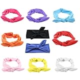 Domybest可愛いベビーヘアバンド　カチューシャ キッズ リボン 蝶結び 弾力性ある 10色セット 新生児 赤ちゃん　髪飾り　ヘアアクセサリー 出産祝い 内祝い お宮参り 誕生日 100日記念 こ