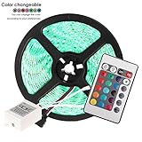 INIEIWO 5050 RGB 300LEDs waterproof LED Strip Light with 24 Key IR Remote Controller [並行輸入品]