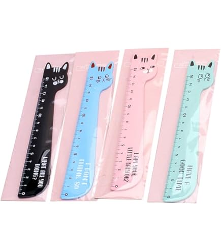 Amazon | ロジック 定規 [猫 木 ものさし 15cm] 文房具 2種類セット