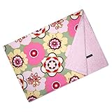 Cuddle Bee Chenille Blanket Sage Pink Flower by Cuddle Bee