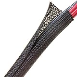 f6 – Self折り返しBraided Sleeving – 3 / 8 " – ブラック10 ft Piece