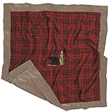 Carstens Red Plaid Bear Baby Blanket