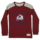 リーボックのNHLユースColorado Avalanche長袖Birthrightクルー、マルーン Large (14-16)
