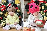 ベビー キッズ ニット帽 パンダ 耳付き ぱんだ　アニマル ケーブル編み おしゃれ ボンボン