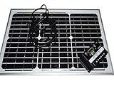 ZERO com●３０Wセット　コード付き　防水 セット/30Wソーラーパネル単結晶（12V）＋10Aチャージコントローラー（12Ｖ/24Ｖ兼用）バッテリー充電　太陽光発電　船・車