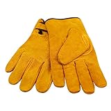 OLSON DEEPAK　耐熱牛革　キャンプグローブ　裏付き　耐熱グローブ　オレンジ　