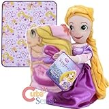 Disney Princess Rapunzel "Tangled" Cuddle Pillow & a Fleece Blanket [並行輸入品]