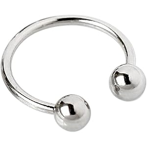 軟骨ピアス ボディピアス サーキュラーバーベル 定番 シンプル (1個売) 14G 10mm