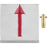 境界用明示板_50mmX50mm、足付3cm、上矢：【測量用品】：205-0236