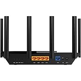 TP-Link Archer AXE75 Wi-Fi 6E WLAN Router (5400 Mbit/s Tri-Band, 4 × Gigabit LAN Ports, 1 × USB 3.0 Port, WPA3, HomeCare, Com