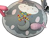 (ラウンドアース キッズ) Round Earth Kids 女の子の プレイマット おとぼけヒツジの表情がとってもキュート あっという間に簡単収納 おしゃれデザインで子ども部屋のアクセントにもぴった