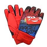 ディズニー スノー手袋 キッズ 防寒 雪遊び 通園通学 雪用手袋 冬物 男の子 女の子 fo-gr2 7-8才 カーズ（赤）