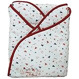 《年間定番》Babbun(バブーン)【日本製】天竺JQビビットクマPt足付きアフガン 75cm×88cm/エンジ NO.KK-31-2538